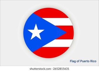 National Puerto Rico flag. High detailed flag of Puerto Rico. North America. 3D illustration.