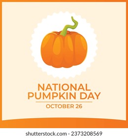 National Pumpkin Day design template good for celebration usage. pumpkin design template. pumpkin vector image. vector eps 10.