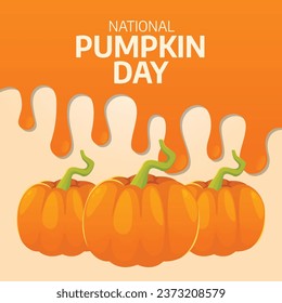 National Pumpkin Day design template good for celebration usage. pumpkin design template. pumpkin vector image. vector eps 10.