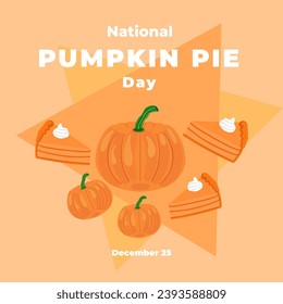 National pumpkin day design vector illustration, good for National pumpkin day celebration on 25 December