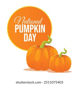 National Pumpkin Day vector design template good for celebration usage. National Pumpkin Day design. flat design. eps 10.