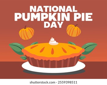 National Pumpkin Pie Day with delicious pumpkin pie