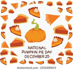 national pumpkin pie day vector illustration