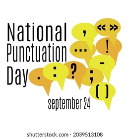 National Punctuation Day, idea for a poster, banner or themed card vector illustration