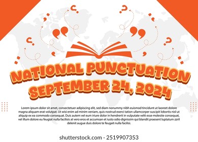 National Punctuation Day – September 24, 2024, Attractive design, can be used on all social media platforms, beautiful color combination, get it now for the first purchase.