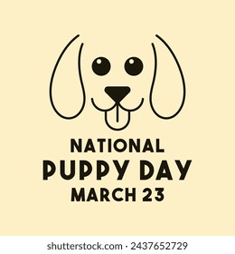 National Puppy Day. March 23. Eps 10.