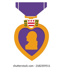 National Purple Heart Day concept. Honor military medal.