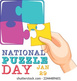 National Puzzle Day Banner illustration