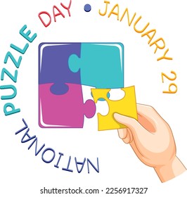 National Puzzle Day Banner illustration