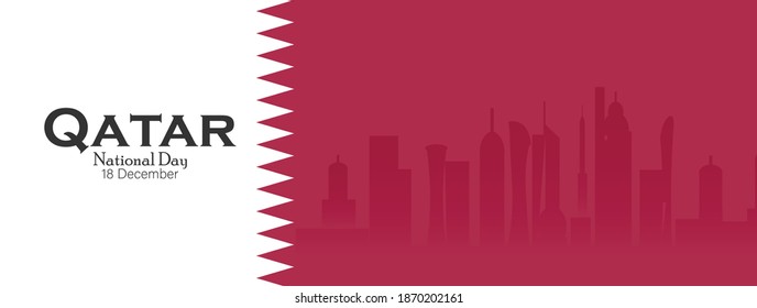 National Qatar day December 18, vector illustration.