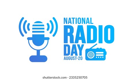 National Radio Day background template. Holiday concept. background, banner, placard, card, and poster design template with text inscription and standard color. vector illustration.