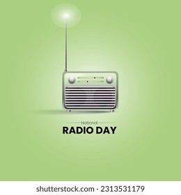 National Radio Day. National Radio Day Creative Concept Vector Illustration.