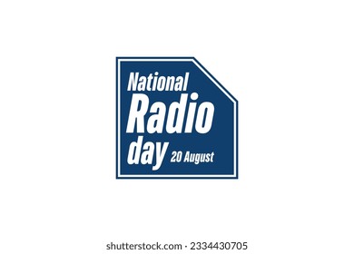 national Radio Day Holiday concept. Template for background, banner, card, poster, t-shirt with text inscription