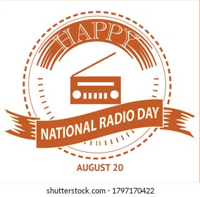 National Radio Day Sign And Badge