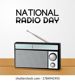 National Radio Day Vector Illustration