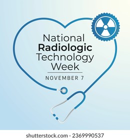 National Radiologic Technology Week design template good for celebration usage. skull bone. radiology illustration. vector eps 10. flat design.