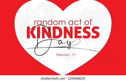 National Random Acts of Kindness Day design template concept observed on February 17. Friendship Vector Illustration