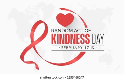 National Random Acts of Kindness Day design template concept observed on February 17. Friendship Vector Illustration