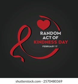 National Random Acts of Kindness Day design template concept observed on February 17.