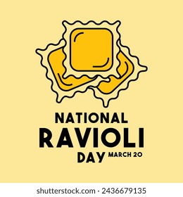 National Ravioli Day. March 20. Eps 10.