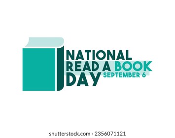 National Read a Book Day. September 6. Eps 10.