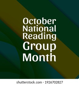National Reading Group Month. Suitable for greeting card poster and banner
