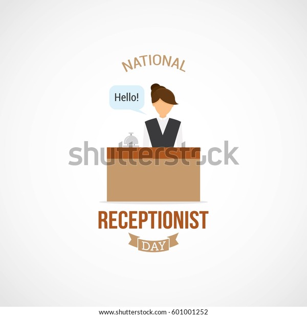 National Receptionist Day Vector Illustration Suitable