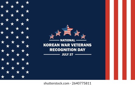 National Recognition of Korean War Veterans
July 27th Day background vector illustration