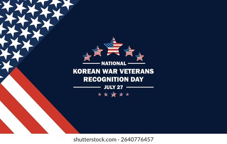 National Recognition of Korean War Veterans
July 27th Day background vector illustration