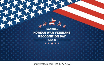 National Recognition of Korean War Veterans
July 27th Day background vector illustration