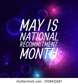 National Recommitment Month. Geometric design suitable for greeting card poster and banner
