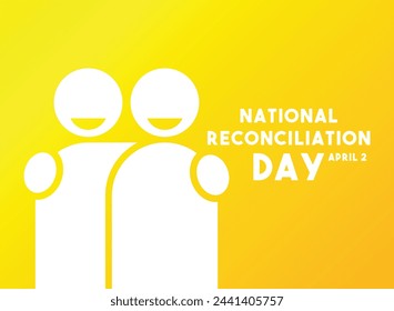 National Reconciliation Day. April 2. Gradient background. Eps 10.