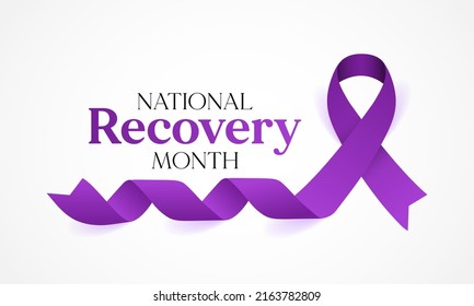 National Recovery month is observed every year during September to educate the public about substance abuse treatments and mental health services. Vector illustration