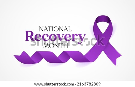 National Recovery month is observed every year during September to educate the public about substance abuse treatments and mental health services. Vector illustration