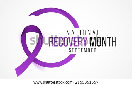 National Recovery month is observed every year during September to educate the public about substance abuse treatments and mental health services. Vector illustration