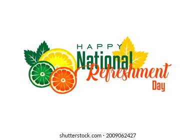 National Refreshment Day. Holiday concept. Template for background, Web banner, card, poster, t-shirt with text inscription