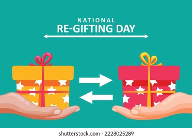 National Re-Gifting Day background. Vector design illustration.