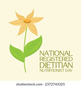 National Registered Dietitian Nutritionist Day. Suitable for greeting card poster and banner