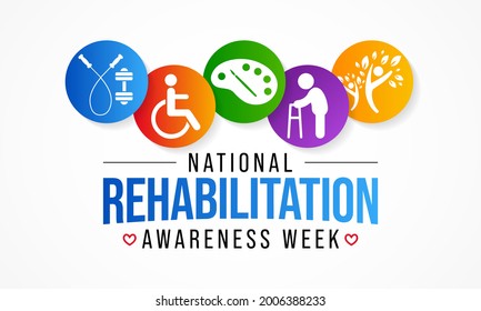 National Rehabilitation Awareness Week Observed Every Stock Vector ...