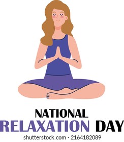 National Relaxation Day Vector Design Stock Vector (Royalty Free ...