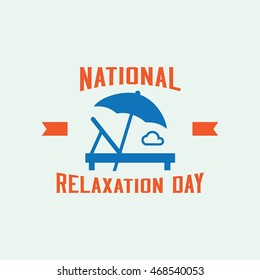 National Relaxation Day Vector Illustration