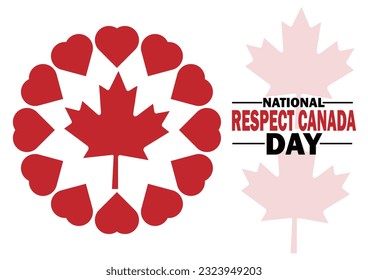 National Respect Canada Day Vector Illustration. Holiday concept. Template for background, banner, card, poster with text inscription.