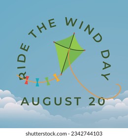 National ride the wind day design tempate good for celebration. kite vector illustration. kite design. eps 10.