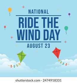 National Ride The Wind Day vector design template good for celebration usage. vector eps 10. flat design.