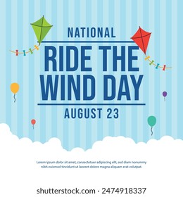 National Ride The Wind Day vector design template good for celebration usage. vector eps 10. flat design.