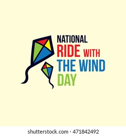 National ride with the wind day Vector Illustration.