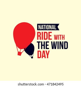 National ride with the wind day Vector Illustration.
