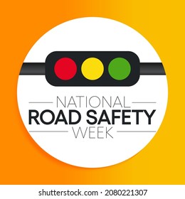 National Road Safety Week Observed Every Stock Vector (Royalty Free ...