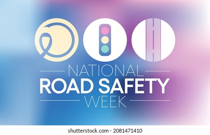 National Road Safety Week Observed Every Stock Vector (Royalty Free ...