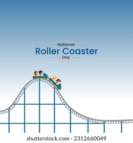 National Roller Coaster Day. Roller Coaster Day creative concept.